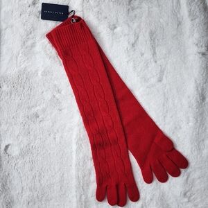Ralph Lauren 20/80% Cashmere & Wool Long Cable Knit Gloves